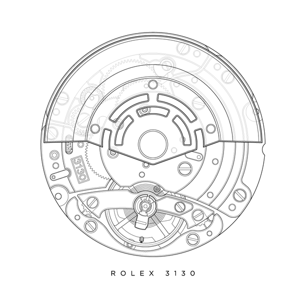 3130 rolex movement hot sale